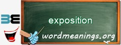 WordMeaning blackboard for exposition